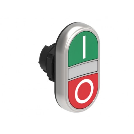 LPCBL7123 LOVATO Pulsador Luminoso Platinum Doble con 2 pulsadores rasantes I-0 Verde/Rojo