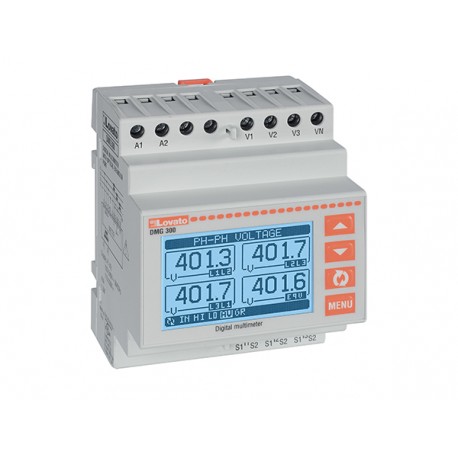 DMG300 LOVATO Multímetro Digital LCD grafico 128x80, análisis de armónicos y expandible, 100V÷240VAC/110v÷25..