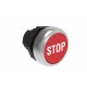 LPCB1134 LOVATO PUSHBUTTON ACTUATOR, SPRING RETURN, WITH SYMBOL Ø22MM PLATINUM SERIES, FLUSH, STOP / RED