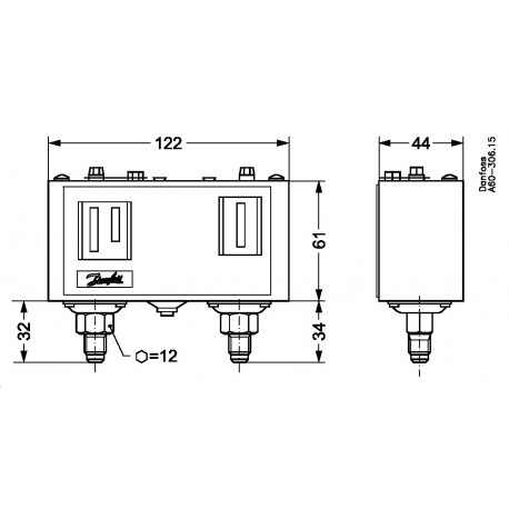 060-126466 DANFOSS REFRIGERATION KP15 Pressure Switch M/24