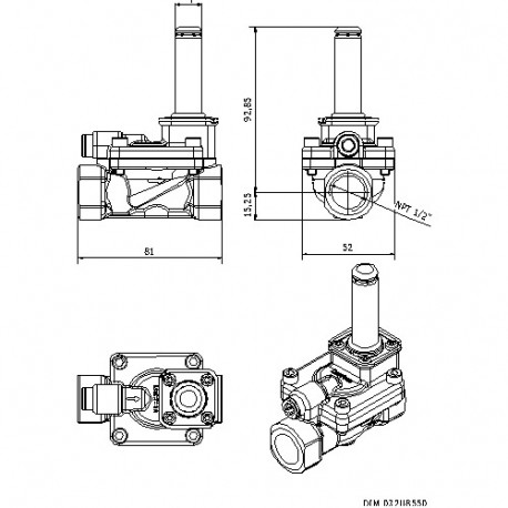 EV220B 032U8550 DANFOSS CONTROLES INDUSTRIALES Ventil EV220B 15SS N 12E NC000
