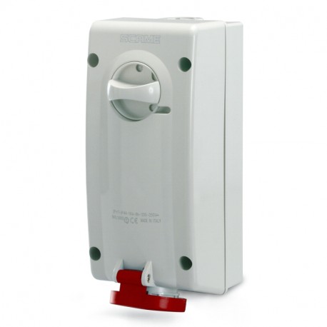 560.1678 SCAME INTERLOCKED SOCKET 2P+E IP44 16A 9h