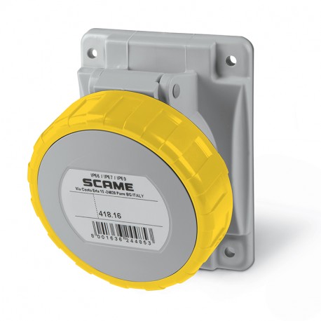 418.1661 SCAME PRESA FISSA 3P+T IP66/IP67 16A 4h