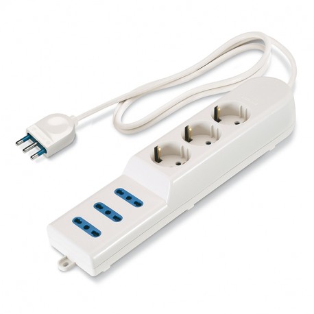 160.231/C SCAME 3-OUTLET SOCKET WITH CABLE AND PLUG