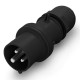 213.3233.K SCAME OPTIMA Black PLUG 2P+E IP44 32A 6h