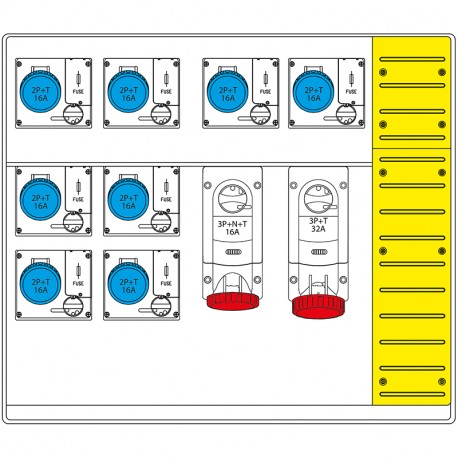 658.6050-157 SCAME Mbox5 con morsettiera prese c/fusibili