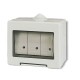 136.5124-411 SCAME UNIBOX ENCL. 2+2 GANG+2 FRENCH SOCKET