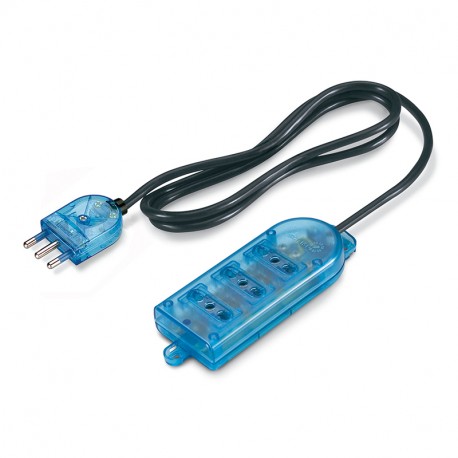 160.220/C-T SCAME PRESA 3 POSTI TURCHESE 2P+T 16A BIV+CAVO