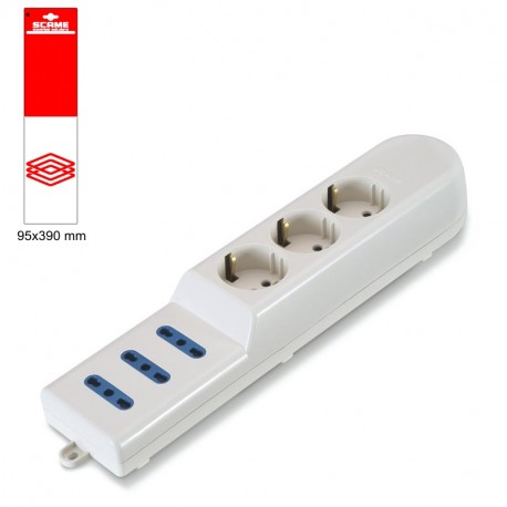 999.10231 SCAME 6 OUTLET SOCKET BLISTER PACKED