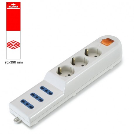 999.10230 SCAME 6 STECKDOSE BLISTER VERPACKT