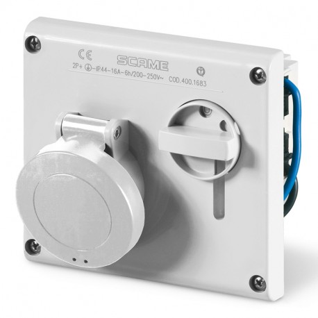 400.16833 SCAME VERRIEGELTE-STECKDOSE 2P+E IP44 16A 12h