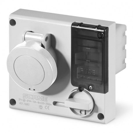401.16833 SCAME VERRIEGELTE-STECKDOSE 2P+E IP44 16A 12h
