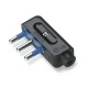 116.70/N SCAME ANGLED PLUG 2P+E 16A BLACK "BLUELINE"