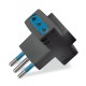 144.455/N SCAME Adattatore AZZURRA 3 USCITE 2P+T 10A