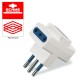 999.12500 SCAME ADAPTER 3 STECKDOSEN BLISTER VERPACKT