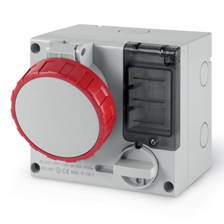 506.M1687 SCAME BASE ENCLAV. MEC. 3P+N+T IP67 16A 6h