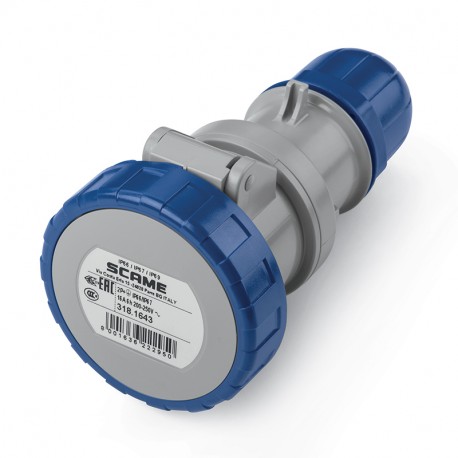 318.1643 SCAME PRESA MOBILE 2P+T IP66/IP67 16A 6h