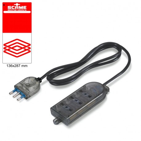 999.10220CF SCAME 3-OUTLET-BUCHSE BLISTER VERPACKT