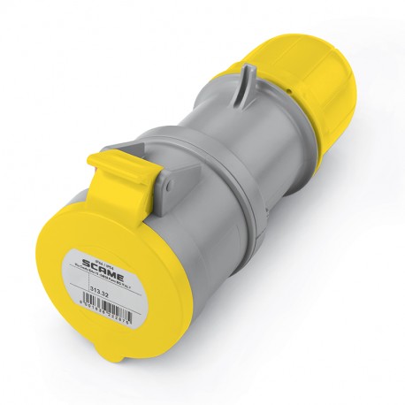 313.3240 SCAME STECKER 2P+E IP44 32A 4h 100-130V AC