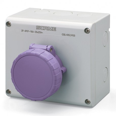 505.2620 SCAME VERRIEGELTE-STECKDOSE 2P IP67 32A 20-25V AC