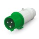 211.32332 SCAME PLUG 2P+E IP44 32A 2h 50V AC 300-500Hz