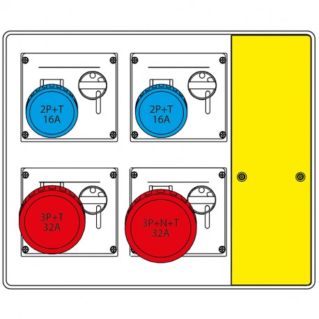 656.7024-611 SCAME MBOX2 con morsettiera prese s/fusibili