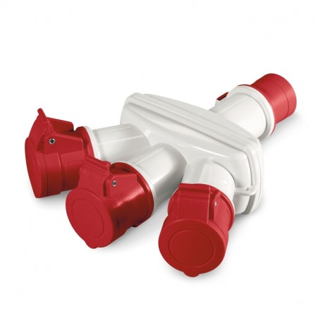 606.3005-063 SCAME ADATTATORE TRIPLO 3P+T S/CAVO IP44 16A
