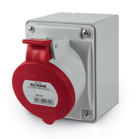522.3256 SCAME BASE 3P+T IP44 32A 6h 380-415V AC 50Hz