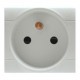 101.6411.B SCAME PRESA 2P+T 16A 250V FRANCESE BIANCA