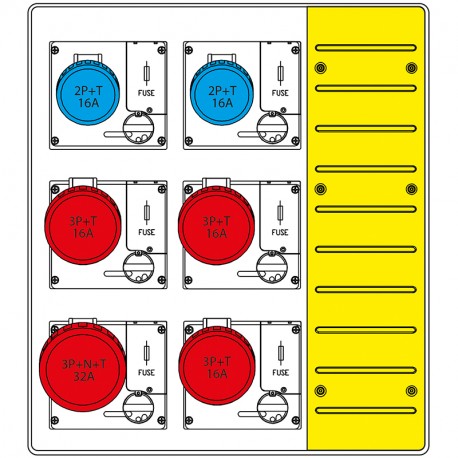 657.6036-024 SCAME ENSEMBLES DE CHANTIER (EC) IP66 45A 400V