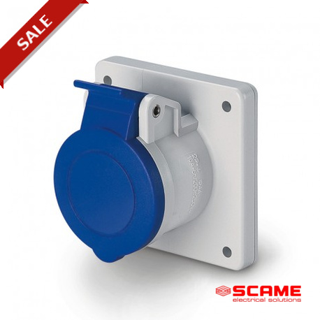 422.1663/R SCAME SOCKET OUTLET 2P+E IP44 16A 6h 200-250V