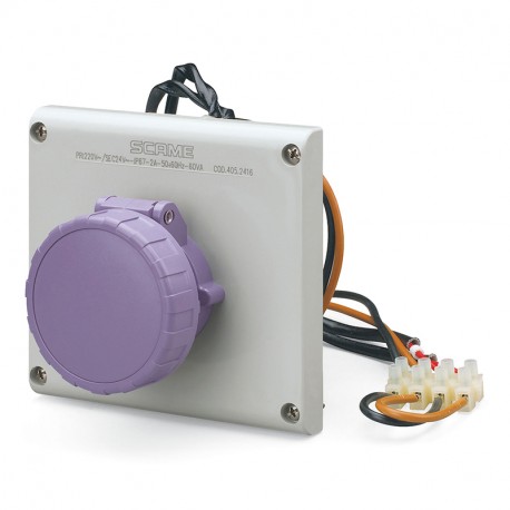 405.2420 SCAME VERRIEGELTE-STECKDOSE 2P IP67 16A 20-25V AC