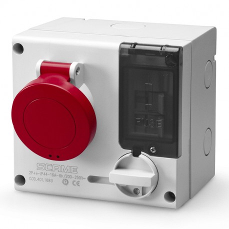 501.M3278 SCAME BASE ENCLAV. MEC. 2P+T IP44 32A 9h