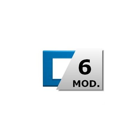 101.9016.AZ SCAME PLACCA Carrée IN ABS 6 MODULI AZZURRA