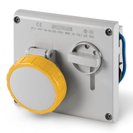 405.1670 SCAME PRESA INCASSO OMNIA 2P+T 16A 4h IP67