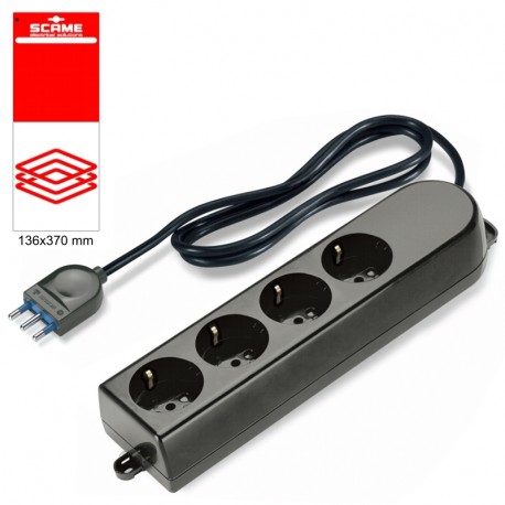 999.10238CN SCAME PRESA MULTIPLA 4 P30 c/cavo+spina S17