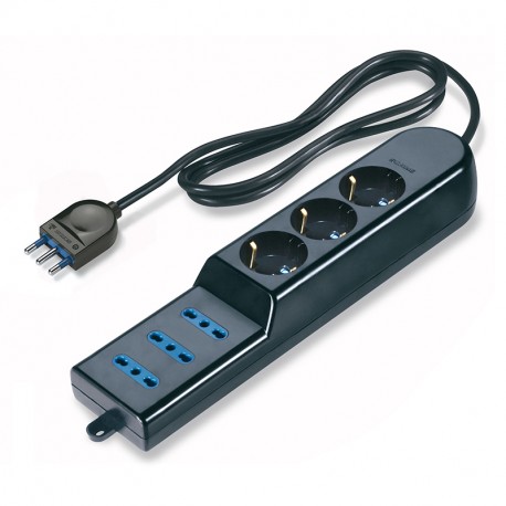 160.231/C-N SCAME 3-OUTLET SOCKET WITH CABLE AND PLUG