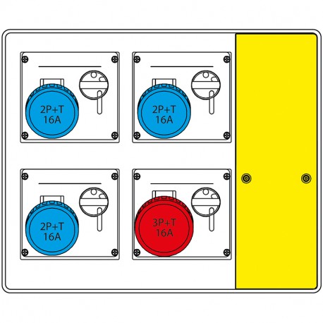 656.7024-109 SCAME MBOX2 con morsettiera prese s/fusibili