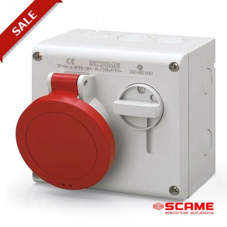 500.M32875 SCAME PRISE VERROUILLABLE 3P+N+T IP44 32A 11h