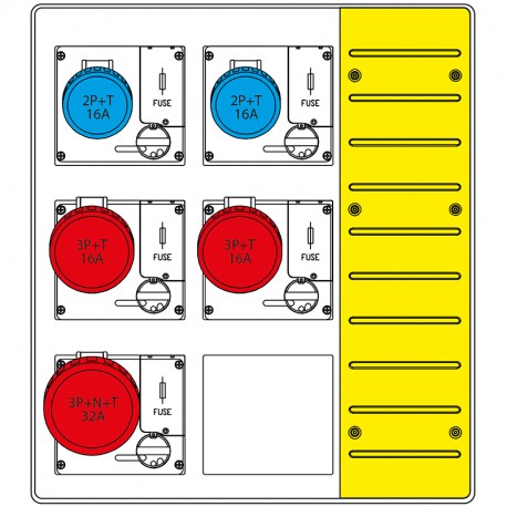 657.6035-087 SCAME ENSEMBLES DE CHANTIER (EC) IP66 45A 400V