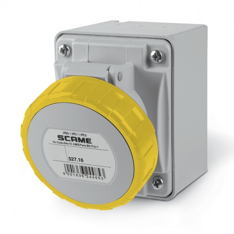 527.1651 SCAME BASE 3P+T IP67 16A 4h 100-130V AC 50Hz