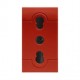 101.6403.R SCAME PRESA 2P+T 16A 250V BIVAL.(P11/P17)ROSSA