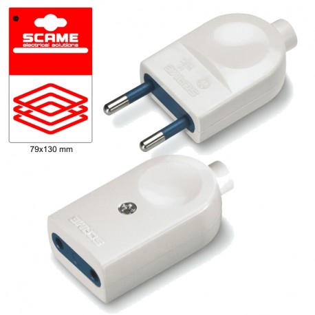 999.12315 SCAME BLUELINE-STECKER/BUCHSE 2P+E 10A BL.VERPACKT
