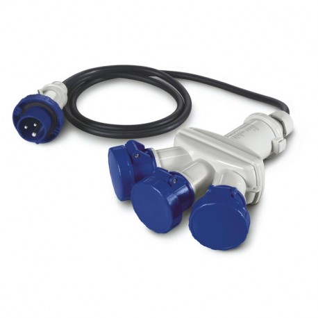 606.3515-479 SCAME ADATT.TRIPLO 2P+T C/CAVO IP66 16A 110V