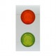 101.6542.B SCAME PILOT LIGHT INDIC.RED-GREEN GLASS WHITE