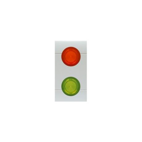 101.6542.B SCAME PILOT LIGHT INDIC.RED-GREEN GLASS WHITE