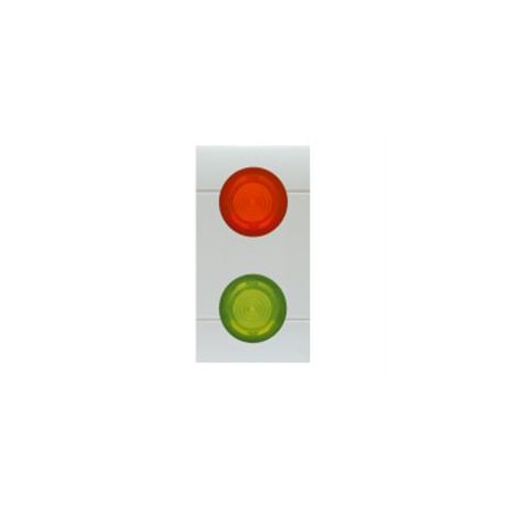 101.6542.B SCAME PILOT LIGHT INDIC.RED-GREEN GLASS WHITE