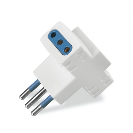 144.455 SCAME ADAPTADOR TRIPLO 250V CORRENTE ALTERNADA