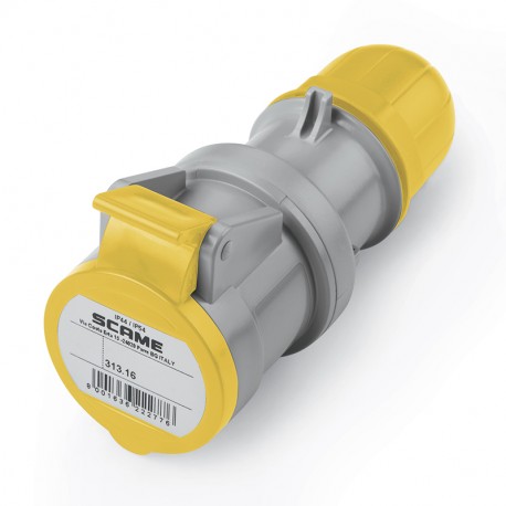 313.1640P SCAME PROLONGADOR 2P+T IP44 16A 4h 100-130V AC