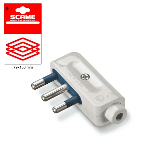 999.12270 SCAME BLUELINE-STECKER 2P+E 10A BLISTER VERPACKT